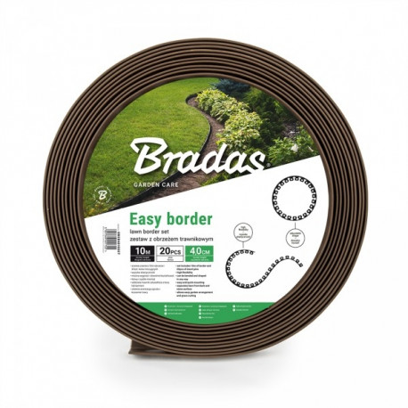 Lawn border set EASY BORDER 40mm, brown