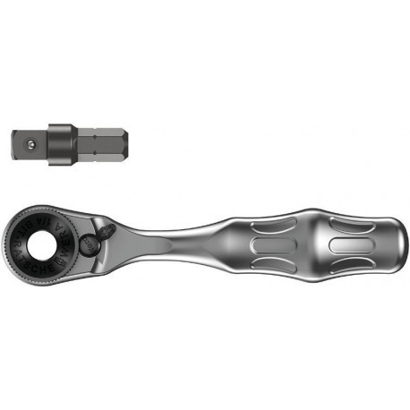 Wera 8001 A Zyklop mini 1/4" bit ratchet + 1/4" socket adaptor