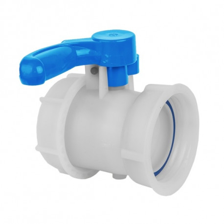 IBC butterfly valve adapter S100x8 female with male S100x8 output.
