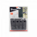 BUNGEE CORD CLIPS screwed type with mounting eyelet (8 pcs) gray