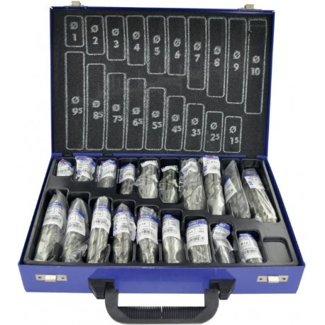 Metal drills set 1-10mm, HSS, fully ground, 170pcs, T-Line