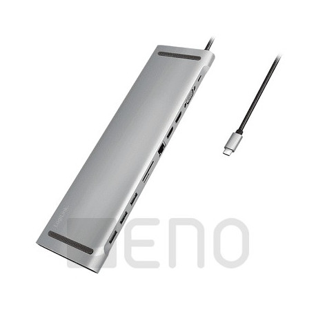 LogiLink USB 3.2 1-Docking-Station USB-C 11-Port PD silver