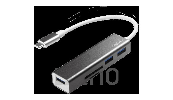 LogiLink USB-C 3.0-Hub 3-Port m. Kartenleser