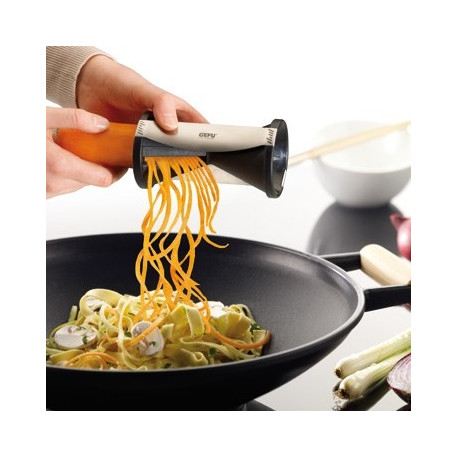 GEFU Spirelli slicer Manual Black, Silver Plastic, Stainless steel