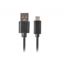Lanberg CA-USBO-20CU-0010-BK kabel USB 1 m USB 2.0 USB A USB C Black