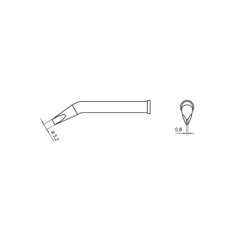 Kolviots XT MX CHISEL 3.2X0.8MM