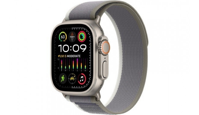 Watch Ultra 2 GPS + Cellular, 49mm Titanium Case with Green/Grey Trail Loop - M/L