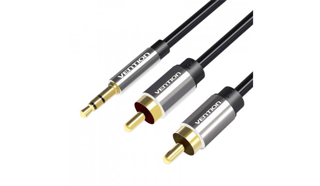 Cable Audio 2xRCA to 3.5mm Vention BCFBF 1m (black)