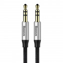 Baseus Yiven Audio Cable mini jack 3,5mm AUX, 1m (Black+Silver)