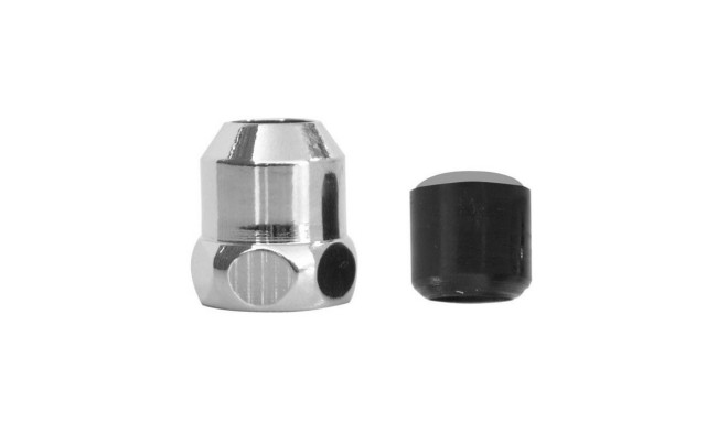 CHROME PLATED NUT WITH WASHER 3/8X10 MM