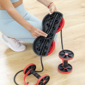 Abdominal Roller with Rotating Discs, Elastic Bands and Exercise Guide Twabanarm InnovaGoods