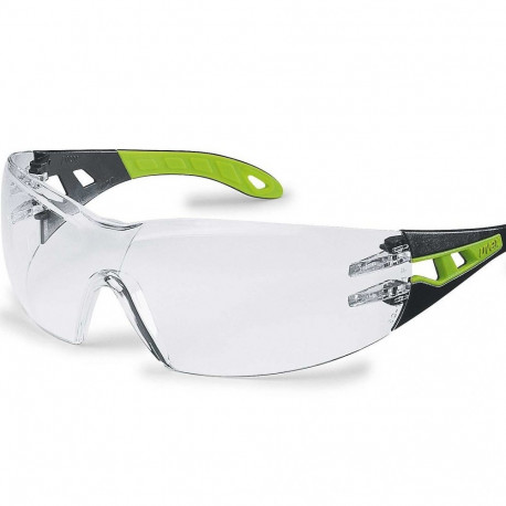 Safety glasses Uvex Pheos, clear lens, black/green