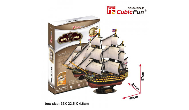 CUBICFUN 3D puzle kuģis HMS Victory