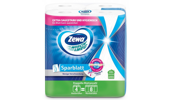 PAPER TOWEL ZEWA W/W SPARBLATT 2PLY 4PCS