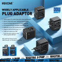 WEKOME WP-U03 Pop Digital Series - EU / UK / US / AU Charger / Travel Adapter + 3x USB-C & 2x USB-A 