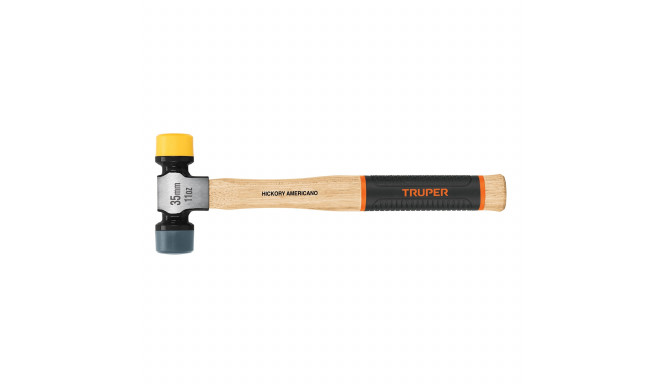 Smooth face hammer with interchangable soft/hard faces, 35mm Truper®