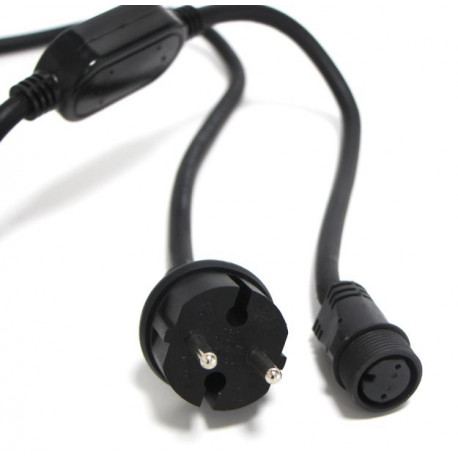 TAMO Pistik power plug – 1.5m cable, 600W capacity, IP44 rated, PVC housing for Tamoline LED strips