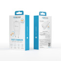 Forever TC-01-20AC PD QC charger 1x USB-C 1x USB 20W white