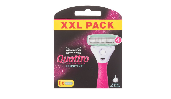 Wilkinson Sword Quattro For Women Sensitive (6tk)