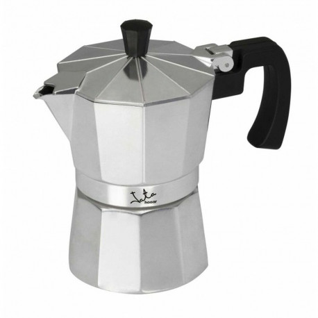 Italian Coffee Pot JATA CCA3 * Silver Aluminium 3 Cups