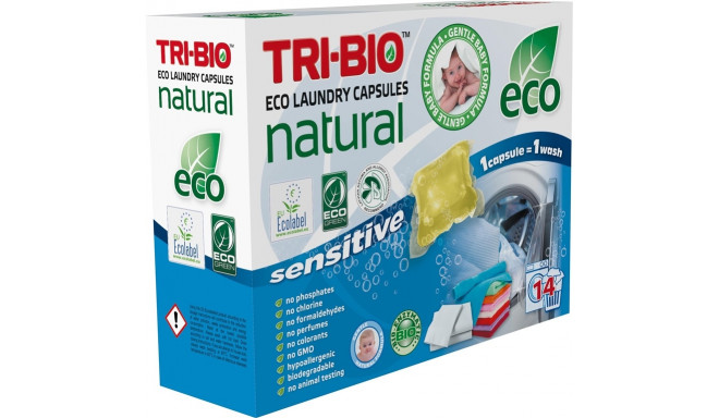 LAUNDRY CAPSULES TRI-BIO SENSITIVE 14PCS