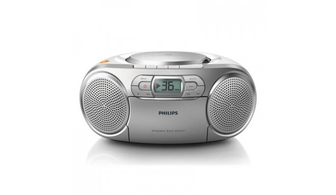 Philips CD Soundmachine AZ127/12 Silver 4W Play MP3-CD, CD and CD-R/RW, FM tuner