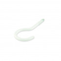 BENDED HOOK 40X3,0X15X9 WHITE/ 4PCS