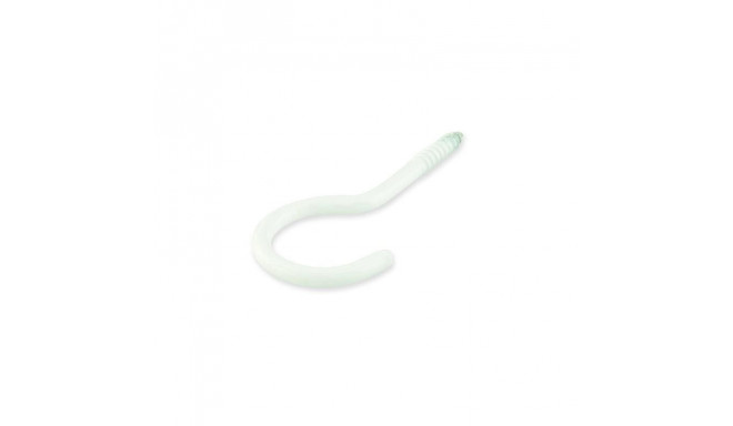 BENDED HOOK 40X3,0X15X9 WHITE/ 4PCS