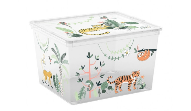 STORAGE BOX 30X40X25CM CUBE TROPICAL