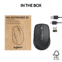 Logitech MX Anywhere 3S for Business mouse Right-hand RF Wireless + Bluetooth Laser 8000 DPI