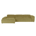 Corner sofa LEHTE 3-seater, left corner, green