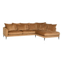 Corner sofa LARTES right corner, brown