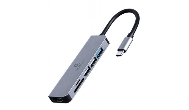 I/O ADAPTER USB-C TO HDMI/USB3/6IN1 A-CM-COMBO6-02 GEMBIRD