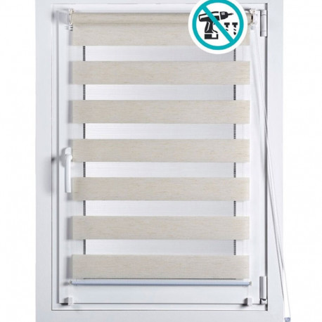 Ruloo Stor Planet Clip&Fix Night&Day Beež 120 x 180 cm