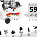 Air Compressor MECAFER 425523 Horizontal Silent 8 bar 24 L