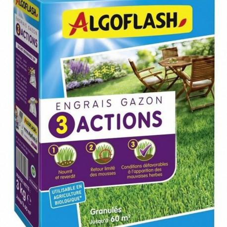 Taimeväetis Algoflash 3 actions 3 Kg