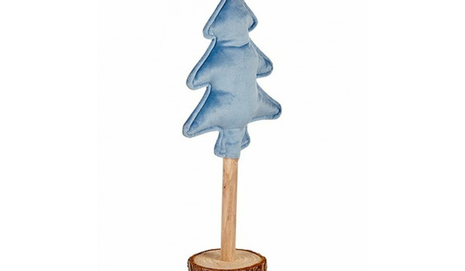 Christmas Tree Polyester Blue Wood 9,5 x 32 x 13 cm (12 Units)