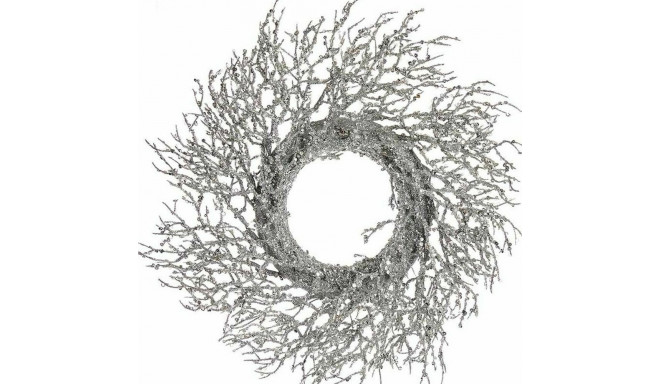 Advent wreathe Krist+ 3300/16-DB9-1 3300/16-DB9-1 Silver Plastic Branch 50 x 10 x 50 cm (2 Units)