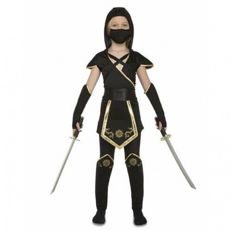 Costume for Children My Other Me Black Ninja (5 Pieces) - 7-9 Years