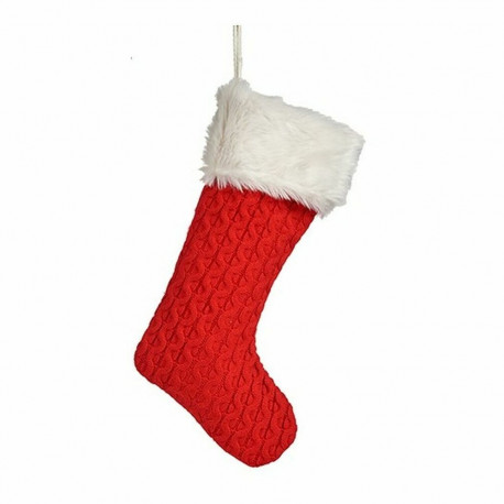 Christmas bauble Christmas Stocking Red Cloth 28 x 4 x 46 cm (12 Units)