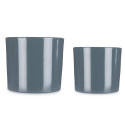 Set of pots Ø 22 cm Ø 27 cm 2 Pieces Anthracite Clay