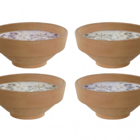 Lõhnastatud küünal DKD Home Decor Naturaalne Cottage 250 g (4 Ühikut)