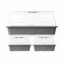 Greenhouse Set Grey Transparent Plastic (8 Units)