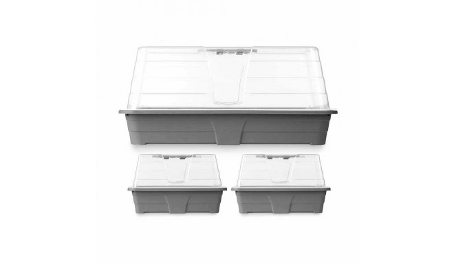 Greenhouse Set Ibergarden FYT3081032 FYT3081032 Grey Transparent Plastic 38,4 x 17 x 24 cm 38,4 x 18