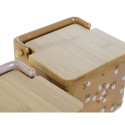 Солонка с крышкой DKD Home Decor Зеленый Розовый Горчица Лиловый Бамбук 750 ml 14 x 12,5 x 12 cm (4 