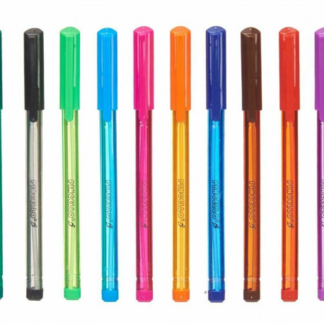 Biro pastapliiatsite komplekt Pincello 494 494 Sinine Must Punane Roheline Mitmevärviline Oranž Lill