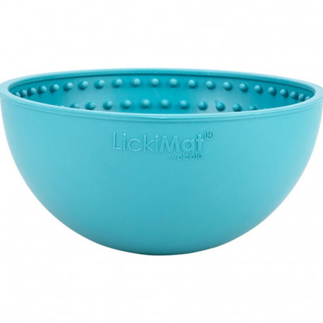 Dog Feeder Lickimat Wobble Turquoise Rubber
