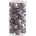 Christmas Baubles Silver Plastic 5 x 5 x 5 cm (30 Units)