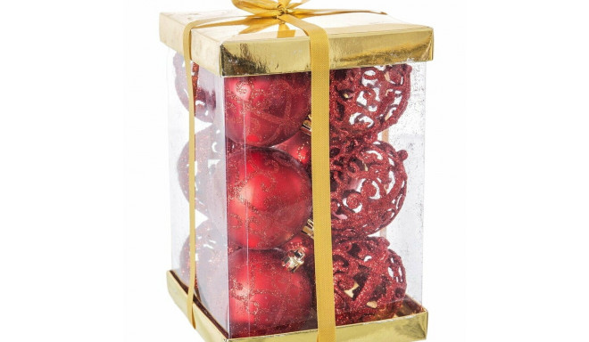 Christmas Baubles Red Plastic 6 x 6 x 6 cm (12 Units)