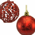 Christmas Baubles Red Plastic 6 x 6 x 6 cm (12 Units)